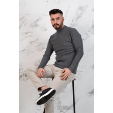 Akçaylar Slimfit Yarım Balıkçı Erkek Triko Spor Kazak