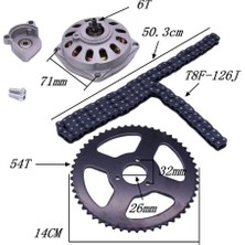 Homyl Mini Bisiklet Arka Dişli Zincir Seti, 54T 26MM Arka Dişli ve 6 Diş Dişli Kutusu (Yurt Dışından)