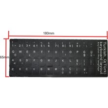 Fano Türkçe Klavye Sticker Siyah Renk Notebook ve Pc Uyumlu