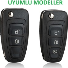 Pelit Otomotiv Ford Fiesta Kuga Focus Mondeo Custom C-Max  Sustalı Anahtar Kılıfı Süperlüx