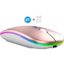 Farfi Faydalı Pc Mouse Ayarlanabilir Dpı Rahat Sürücü-Ücretsiz Taşınabilir 2.4g Bluetooth Çift Modu Mouse Tablet Için  (Yurt Dışından)