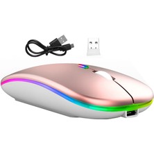 Farfi Faydalı Pc Mouse Ayarlanabilir Dpı Rahat Sürücü-Ücretsiz Taşınabilir 2.4g Bluetooth Çift Modu Mouse Tablet Için  (Yurt Dışından)