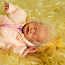 Atölye Reborn Uyuyan Minik Reborn Wee Mouse Gerçekçi Bebek / Gerçek Görünümlü El Yapımı Oyuncak Bebek