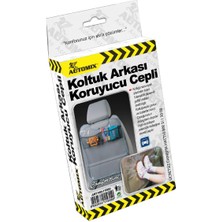 Automix Oto Koltuk Koruyucu Şeffaf Organizer, Eşya Düzenleyici, Araç Ceplik