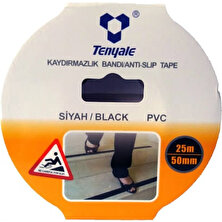 Tenyale Kaydırmazlık Bandı Pvc 50 mm x 25 M Siyah