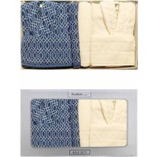 Özdilek Dıamond Krem-Lacivert Aile Seti