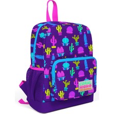 Coral High Kids Mor Kaktüs Desenli Iki Bölmeli Ilkokul Sırt Çantası 23305