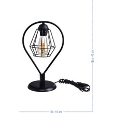 Özpolat Aydınlatma Sıla Terkos Masa Lambası Siyah