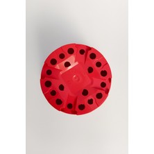 Toptan Kaktüs 12 cm Kaktüs Sukulent Saksısı 5 Adet Kırmızı Tekpar Plastik Üretim Saksısı Bol Drenaj Deliği