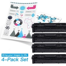 Toner Ofisi Canon CRG-054H 4'lü Yüksek Kapasite Muadil Toner Seti
