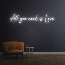 Honey Concept All You Need Is Love Neon Duvar Yazısı Dekoratif Duvar Aydinlatmasi Gece Lambası
