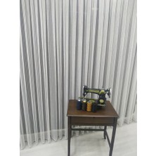 Tül Perde Çizgili Sade Spor Ütü Istemez Kaliteli Tül Perde 1 X 3 Sık Pileli