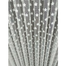 Tül Shop Tül Perde Yıldız Desenli Kaliteli Perde Aynı Gün Kargoda! 1x2 Seyrek Pileli