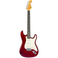 SX Stratocaster Elektro Gitar (Candy Apple Red) Kılıf ve Pena