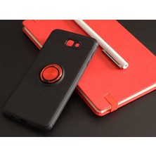 MobaxAksesuar Samsung Galaxy J7 Prime Kılıf Yüzüklü Magnetli Ravel Case