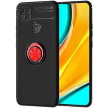 MobaxAksesuar Xiaomi Redmi 9c Kılıf Yüzüklü Magnetli Ravel Case