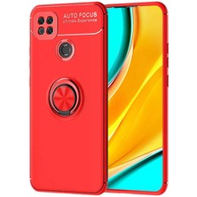 MobaxAksesuar Xiaomi Redmi 9c Kılıf Yüzüklü Magnetli Ravel Case