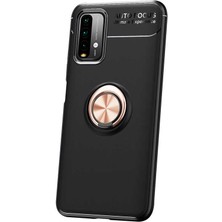 MobaxAksesuar Xiaomi Redmi Note 9 4g Kılıf Yüzüklü Magnetli Ravel Case