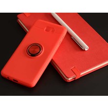 MobaxAksesuar Samsung Galaxy J7 Prime Kılıf Yüzüklü Magnetli Ravel Case
