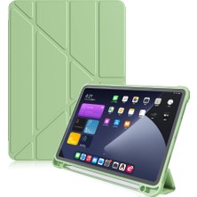 MobaxAksesuar Apple iPad Air 2 9.7 Kılıf Kalem Bölmeli Trifolding Case A1566 A1567