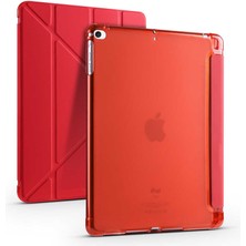 MobaxAksesuar Apple iPad Air 2 9.7 Kılıf Kalem Bölmeli Trifolding Case A1566 A1567