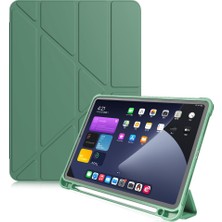 MobaxAksesuar Apple iPad Air 2 9.7 Kılıf Kalem Bölmeli Trifolding Case A1566 A1567