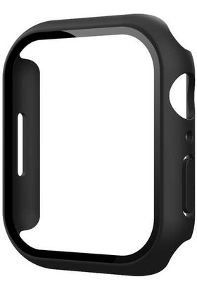 Nezih Case Apple Watch Seri 7/8 45MM Uyumlu Kasa ve Ekran Koruyucu Siyah