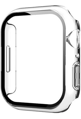Nezih Case Apple Watch Seri 7 45MM Uyumlu Kasa ve Ekran Koruyucu Şeffaf