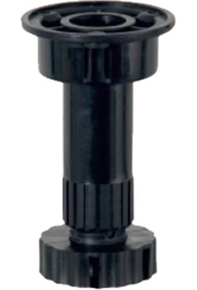 Adilon Baza Ayağı 10-15 cm ​​plastik Çok Amaçlı Dolap Ayağı Siyah 100'LÜ
