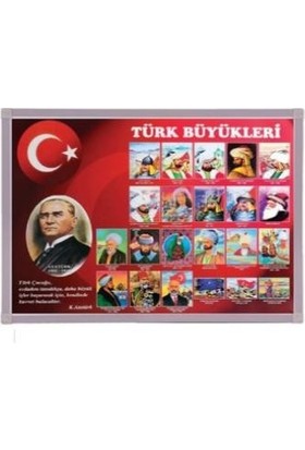 AYMİ EĞİTİM Evreka 70X100 Türk Büyükleri Alüminyum Çerçeve
