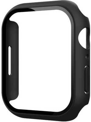 Nezih Case Apple Watch Seri 7/8/9 41MM Uyumlu Kasa ve Ekran Koruyucu Siyah