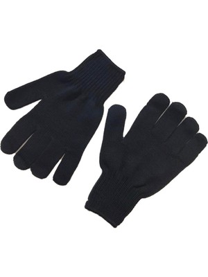 Deafox Erkek Siyah Eldiven