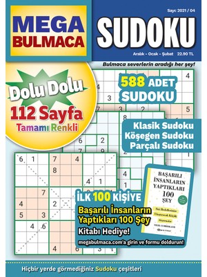MEGA Sudoku Bulmaca 2021/04