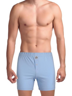 The Don Traditional Uzun Paçalı Erkek Boxer Açık Mavi Renk