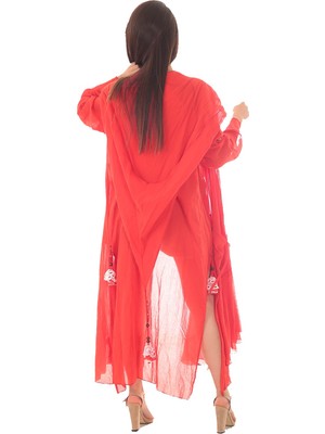 İtalyan Kadın Otantik Buldan-Şile Bezi Yazlık Kimono-Pareo-Kaftan