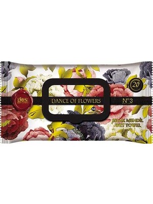 Dex Dance Of Flowers Kapaklı Islak Havlu 50'li