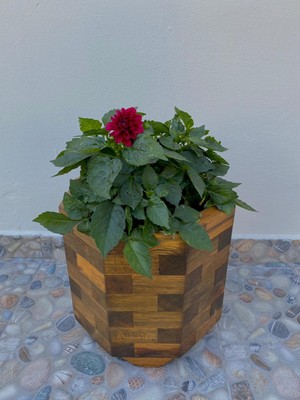 İnci Ahşap Saksı 30x30x30