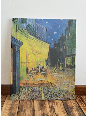 Bi Tablom Vincent Van Gogh Kafe Terasta Gece Kanvas Tablo