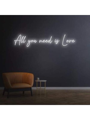 Honey Concept All You Need Is Love Neon Duvar Yazısı Dekoratif Duvar Aydinlatmasi Gece Lambası