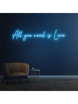 Honey Concept All You Need Is Love Neon Duvar Yazısı Dekoratif Duvar Aydinlatmasi Gece Lambası