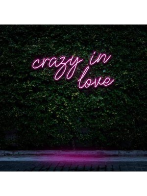 Honey Concept Crazy In Love Neon Duvar Yazısı Dekoratif Duvar Aydinlatmasi Gece Lambası