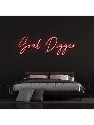 Honey Concept Goal Dıgger Neon Duvar Yazısı Dekoratif Duvar Aydinlatmasi Gece Lambası