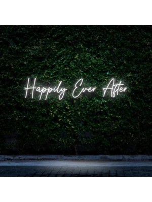 Honey Concept Happıly Ever After Neon Duvar Yazısı Dekoratif Duvar Aydinlatmasi Gece Lambası