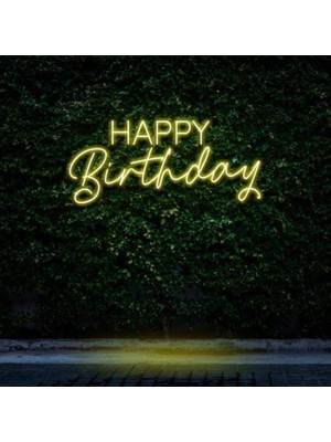Honey Concept Happy Birdhay Neon Duvar Yazısı Dekoratif Duvar Aydinlatmasi Gece Lambası