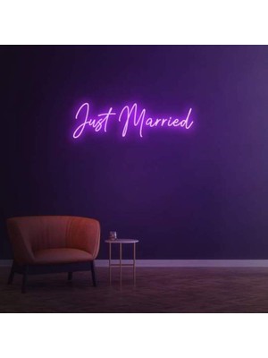 Honey Concept Just Marrıed Neon Duvar Yazısı Dekoratif Duvar Aydinlatmasi Gece Lambası