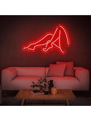 Honey Concept Kadın Arka Siluet Neon Duvar Yazısı Dekoratif Duvar Aydinlatmasi Gece Lambası