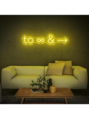 Honey Concept Sonsuzluğa ve Ötesine Neon Duvar Yazısı Dekoratif Duvar Aydinlatmasi Gece Lambası