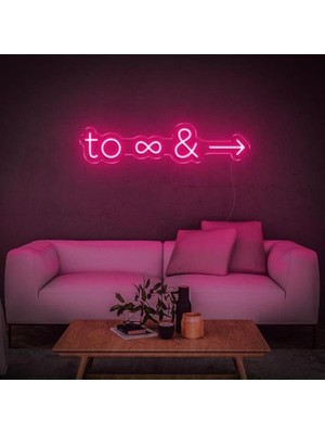 Honey Concept Sonsuzluğa ve Ötesine Neon Duvar Yazısı Dekoratif Duvar Aydinlatmasi Gece Lambası