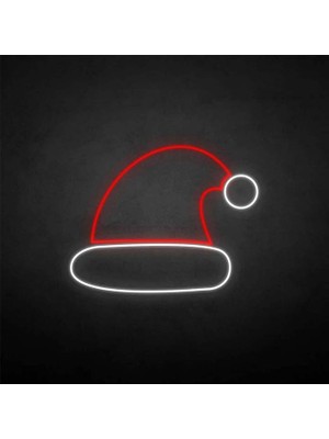 Honey Concept Noel Şapkası Yılbaşı Neon Duvar Yazısı Dekoratif Duvar Aydinlatmasi Gece Lambası