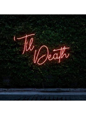 Honey Concept Tıl Death Neon Duvar Yazısı Dekoratif Duvar Aydinlatmasi Gece Lambası
